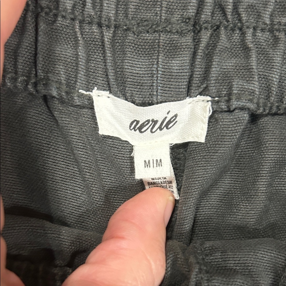 Aerie High Waist Charcoal Shorts - Picture 2 of 3